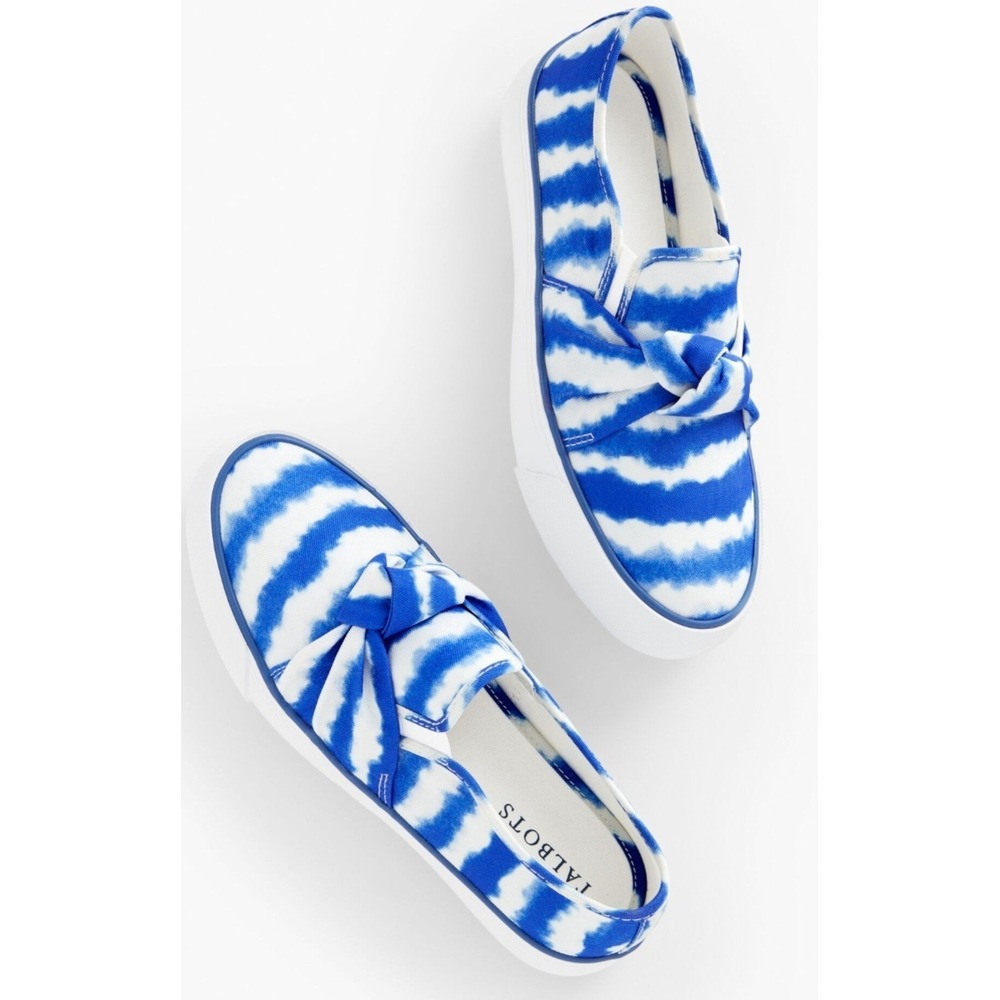 Talbots Jaden Knot Tie-Dye‎ Platform Sneakers - Blue & White - Size 7
